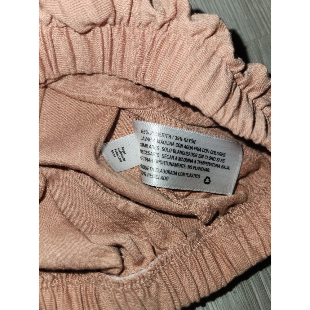 A New day Pleated Blouson Short Sleeve Top Mauve‎ Pink Dolman Crew Neck Size M - Picture 6 of 10
